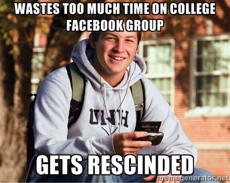 The (dreaded) college Facebook group